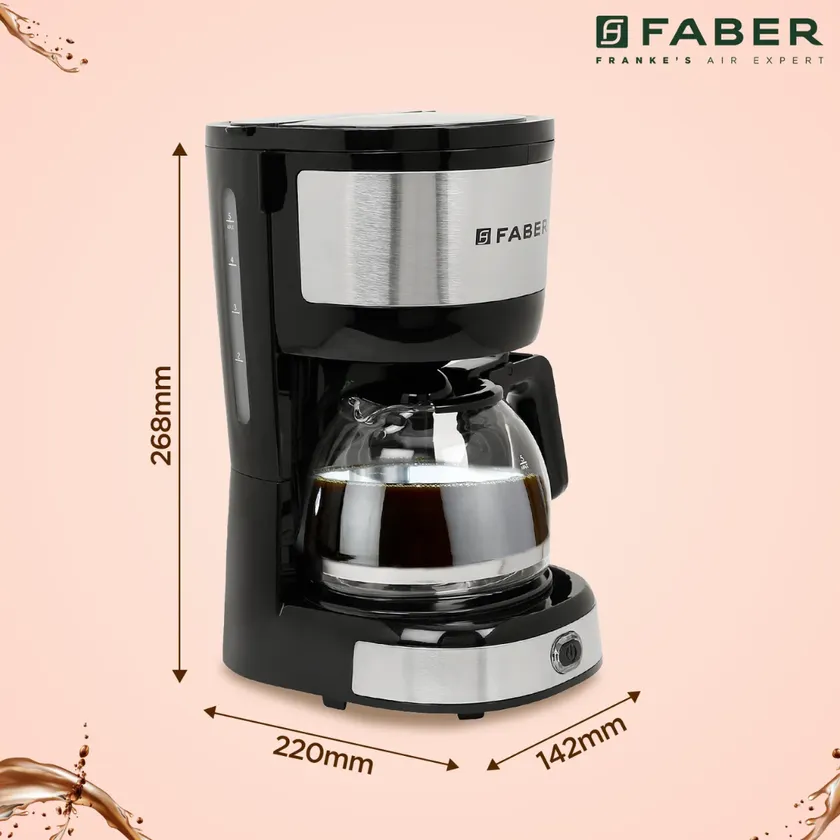 Faber 0.6L Drip Coffee Machine - FCM 0.6L SS BK 800W